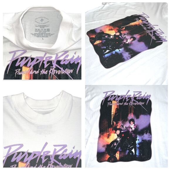 Prince Purple Rain T Shirt White Large - Picture 5 of 13
